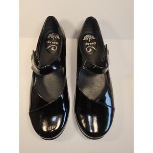Dansko Women'sblack Pattern Ileather  Mary Jane's  For My Croquet Girlies Sz 41